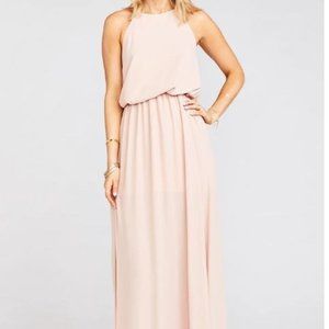 Show Me Your MuMu-Heather Halter Dress Dusty Blush